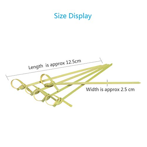 ZERHOK Decoración Madera cóctel 300pcs pincho bambú Palo Cocktail de Madera Natural sin Tinte y Diseno de Nudo en Punto para adornar cóctel y Insertar Frutas Comidas y Pan en Bares Cocina y Fiestas