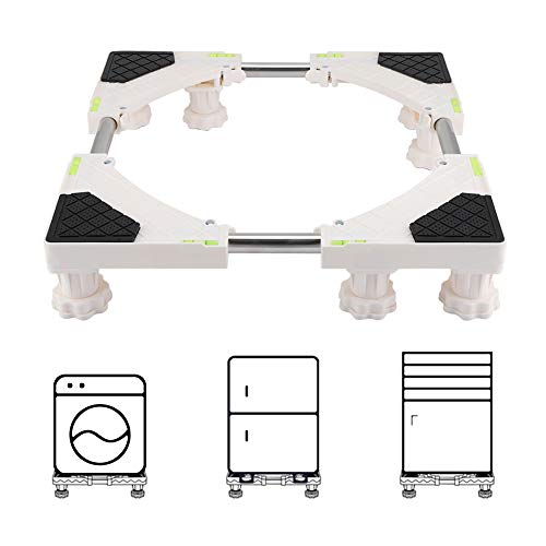 Zerodis Base Ajuatable Universal para Lavadora Secadora Frigorífico,Soporte Bandejas de Lavadora contra Vibración(8 Feet)