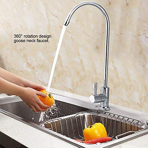 Zerodis Grifo ósmosis inversa de Fregadero 1/4'',para Sistemas Osmosis Inversa Filtración del Agua
