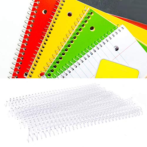 Zerone 20pcs 30 hoyos de anillo de plástico de hojas sueltas anillos de espiral en espiral para papel A4(19 mm transparente)