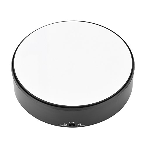 ZERONE - Plataforma giratoria, superficie de espejo de 360°, soporte giratorio ajustable con velocidad de rotación