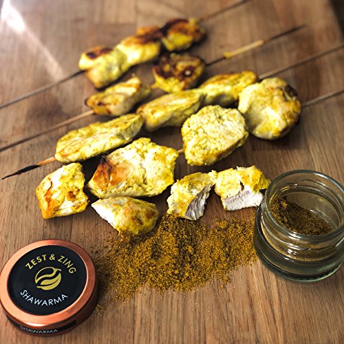 Zest & Zing Shawarma (Ground), 23G Spice Jar - Especias Premium De Zest & Zing. Tarros De Especias Más Frescos, Convenientes Y Apilables. 127 g