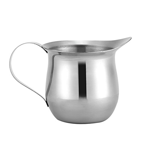Zetiling Jarra de Leche de 90ml / 3 Oz, Jarra de Leche, Tambor de Acero Inoxidable Cuenco de Leche Cuenco de Jarabe Cuenco de Leche Condensada Jarra de Espuma Cuenco Multiusos para Cocina Casera