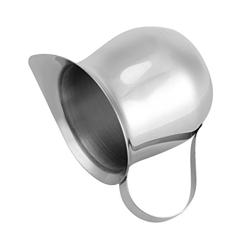Zetiling Jarra de Leche de 90ml / 3 Oz, Jarra de Leche, Tambor de Acero Inoxidable Cuenco de Leche Cuenco de Jarabe Cuenco de Leche Condensada Jarra de Espuma Cuenco Multiusos para Cocina Casera