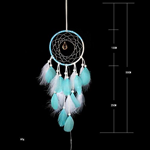 ZFDM LED de la lámpara de colector del sueño Pluma joyería Hecha a Mano decoración de la Pared del Viento Chimes decoración Colgante decoración del hogar