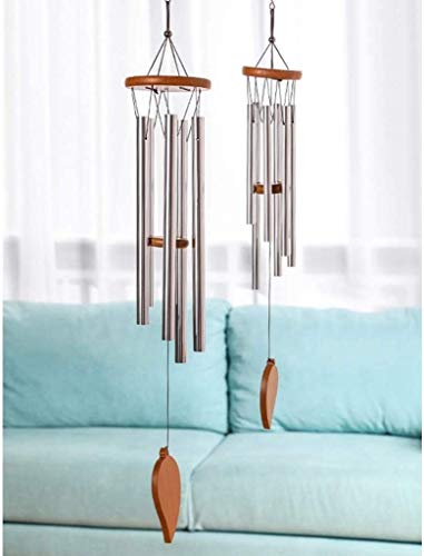 ZFDM Regalos clásica de Madera Maciza de Aluminio del Metal de la Pipa del carillón de Viento Adornos Inicio decoración de la Tienda de artesanía