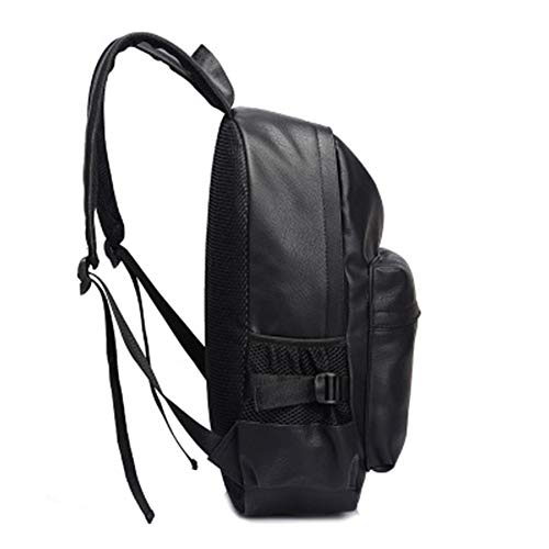 ZFLIN Mochila doble 2018 nuevo coreano joven estudiante universitario de los hombres de moda de cuero tendencia hombres mochila PU