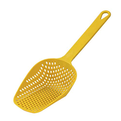 ZFYM 3 PCS colador Resistente a Altas temperaturas colador de Cocina Domésticos de Cocina Cocinar Cocinar Cuchara Vaciado fácil de Usar,Amarillo
