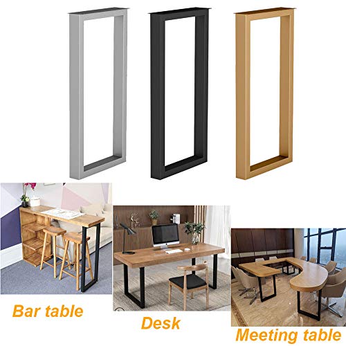 ZH-1 Patas de Escritorio Industrial de Metal, Pata de Mesa de Bar, Base de Soporte de Mesa Rectangular, con Regulables Antideslizante para pies, Ancho 30/40 / 50cm, Altura 70 / 100cm, 1PCS