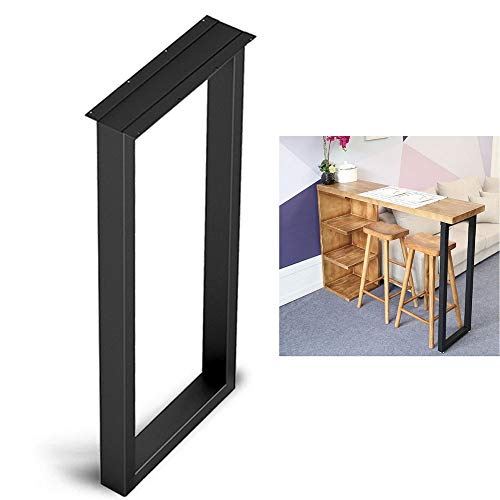 ZH-1 Patas de Escritorio Industrial de Metal, Pata de Mesa de Bar, Base de Soporte de Mesa Rectangular, con Regulables Antideslizante para pies, Ancho 30/40 / 50cm, Altura 70 / 100cm, 1PCS