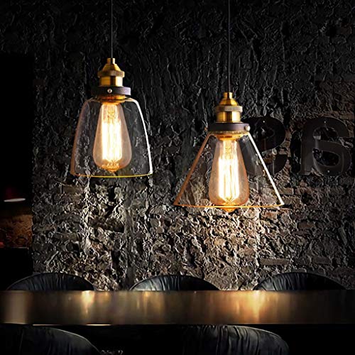 ZHAO YING Restaurante Bar Mesa Mesa De Cristal Pantalla Personalidad Cabeza Única Araña Pequeña Colgante Vintage Tono De Luz Colgante Contemporáneo Luz De Techo (Color : A)