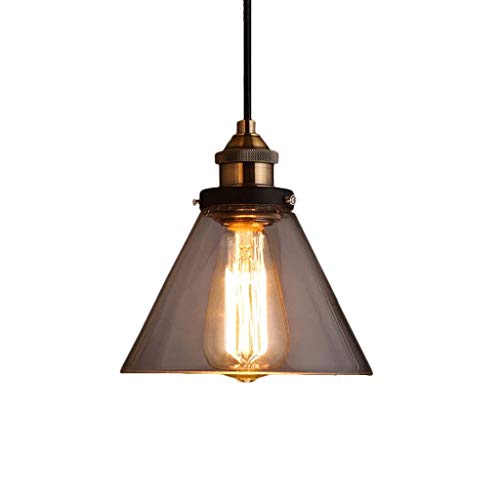 ZHAO YING Restaurante Bar Mesa Mesa De Cristal Pantalla Personalidad Cabeza Única Araña Pequeña Colgante Vintage Tono De Luz Colgante Contemporáneo Luz De Techo (Color : A)