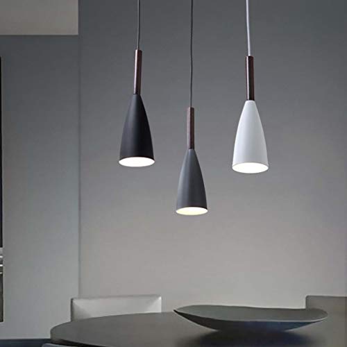 ZHAO YING Restaurante Cafe Chandelier Colgante De La Vendimia Tono Ligero Colgante Contemporáneo Luz De Techo Lámpara De Techo De Metal Negro E27 Bombilla (Color : Gray)