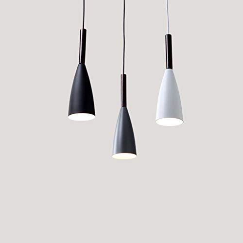 ZHAO YING Restaurante Cafe Chandelier Colgante De La Vendimia Tono Ligero Colgante Contemporáneo Luz De Techo Lámpara De Techo De Metal Negro E27 Bombilla (Color : Gray)