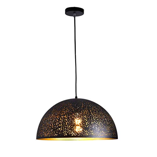 ZHAO YING Restaurante Chandelier_Restaurant Chandelier Simple Single Head Personalidad Nostálgico Retro (Color : Black)