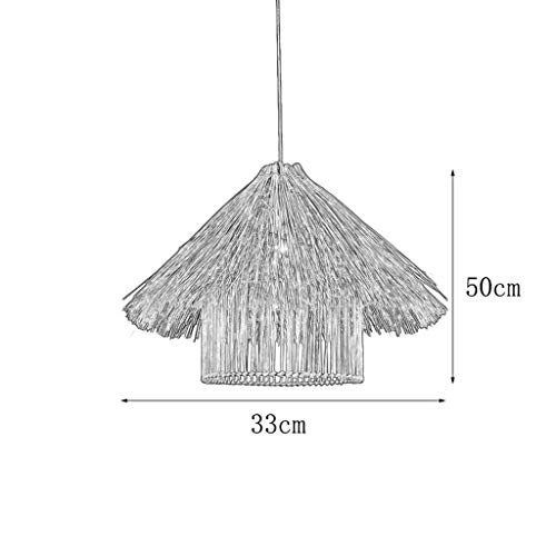 ZHAO YING Restaurante Salón de té Dormitorio Zen Nordic Sudeste de Asia Luz de Techo de bambú Lámpara de Techo E27 Lámpara, Lámpara de bambú Japonesa (Color : Brown)