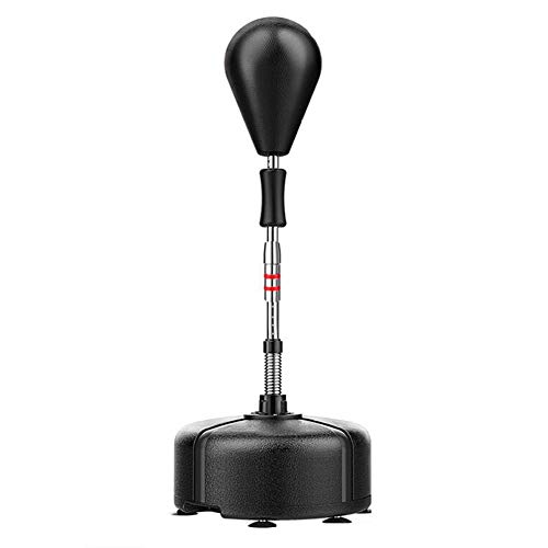 ZHIFENGLIU Velocidad De Boxeo, Absorción De Impactos, Ajustable En Altura, Equipo De Entrenamiento Físico con Bolsa De Arena Transpirable para Adultos, Adecuado para Todos Los Pisos,Negro,Upgrade