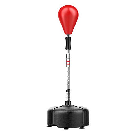 ZHIFENGLIU Velocidad De Boxeo, Absorción De Impactos, Ajustable En Altura, Equipo De Entrenamiento Físico con Bolsa De Arena Transpirable para Adultos, Adecuado para Todos Los Pisos,Rojo,Upgrade