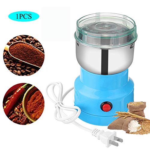 ZHniby Máquina trituradora eléctrica, máquina trituradora multifunción, pequeña trituradora de Alimentos para Granos de café, Hierbas, Especias, nueces, Semillas, legumbres y Frutas (1pcs)