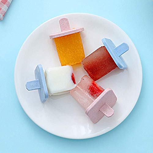 Zhongyanxin Bricolaje Pp Helado Molde 8 Letras Frozen Popsicle Molde Bandeja Casero Cubitera Piruleta Fabricante Barra de Caramelo Suministros - Azul