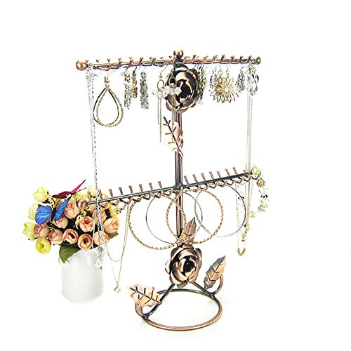 Zhuowei soporte para joyas, pendientes, collares, pendientes, colgantes, orejas, almacenamiento para herramientas para exhibir collares de medios extra altos, C