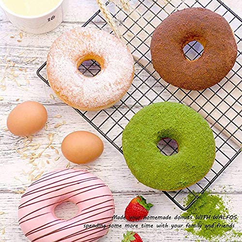 ZHYF Molde para Pasteles,6 Rejillas Molde para Hornear de Silicona Molde para Hornear Rosquillas Herramientas para Hornear Pasteles,10 Pulgadas,Naranja