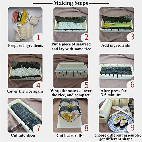 ZIME Super Sushi Maker, Sushi DIY Mold Set – Super Easy Sushi Kit de fabricación, se vende