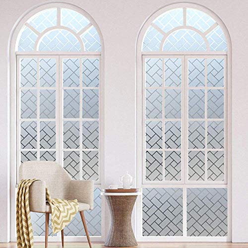 Zindoo Vinilos para Cristales Vinilo Ventana Vinilo Translucido Vinilos Decorativos Cristales Laminas para Ventanas Proteger la Privacidad del Bano 44.5 X 200 cm