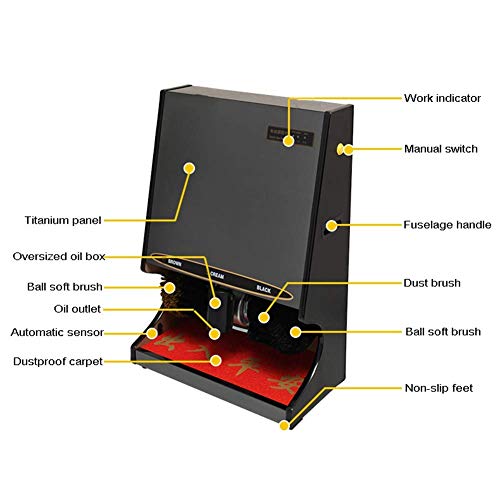Zjcpow Betún, Zapatos automáticos de la máquina pulidora eléctrica del Zapato Cepillo Multi Cepillo pulidor Conveniente for el Hotel Recepción Centro de Ventas Club, Negro (Color: Rosa de Oro) xuwuhz