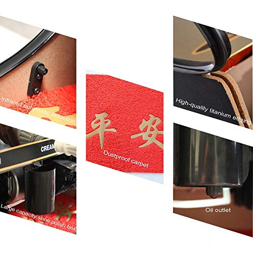 Zjcpow Betún, Zapatos automáticos de la máquina pulidora eléctrica del Zapato Cepillo Multi Cepillo pulidor Conveniente for el Hotel Recepción Centro de Ventas Club, Negro (Color: Rosa de Oro) xuwuhz