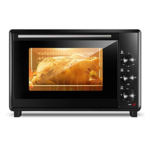ZJDK Mini Horno 40L Temperatura Ajustable 0-230 ℃ y 60 Minutos Posición de asado de Cinco Capas Horno eléctrico multifunción multifunción para el hogar Puede Asar Pollo Entero 1600W