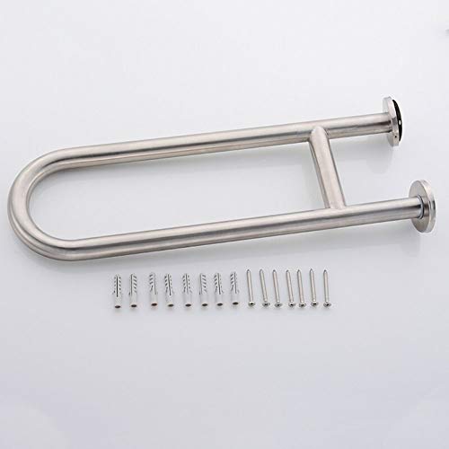 ZJDK Pasamanos de Acero Inoxidable Pasamanos para lavamanos de baño Inodoro para s Ancianos Pasamanos de Seguridad en Forma de U (Color: Cepillado)
