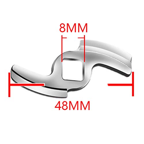 zkm Picadora de Carne de Acero Inoxidable, máquina para Hacer Salchichas, cortadora de Alimentos, Soporte para Picar, Piezas de fijación 6#