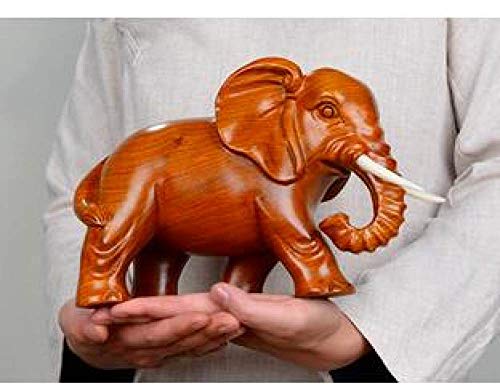 ZLAHY Estatua Flor Amarilla Pera Escultura de Madera Maciza Elefantes Gran Fortuna Elefante Muebles decoración del hogar Estatua Venta Directa de fábrica, Multi, Color, m