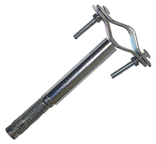 ZN1014 – Zanca de extensión de 15 cm para mástiles de antena, distancia a la pared 10 cm, Zanca con taco extendido de 15 cm, soporte para poste antena TV, producto italiano