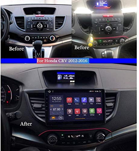 ZNSH Navegación GPS del Coche, Reproductor de DVD del Coche para Honda CRV 2012-2016 con Pantalla capacitiva GPS IPS WiFi Bluetooth Android 8.1 Soporte de subwoofer, Radio automática Am FM RDS