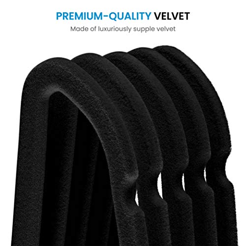 ZOBER Perchas Terciopelo Antideslizantes (50 Unidades) Gancho Giratorio 360 Grados Ahorra Espacio Resistente Duradero hasta 4,5 kg. Abrigos Chaquetas Pantalones y Ropa de Vestir