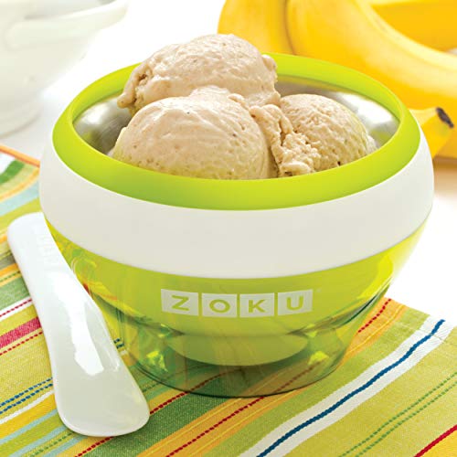 Zoku - Máquina para hacer helados, color verde, plástico, Verde, 14 x 14 x 9.5 cm