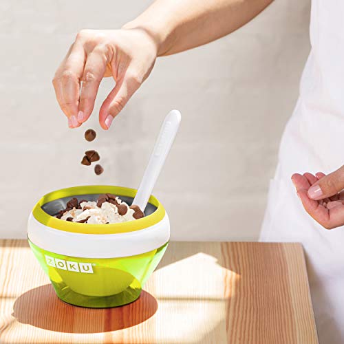 Zoku - Máquina para hacer helados, color verde, plástico, Verde, 14 x 14 x 9.5 cm