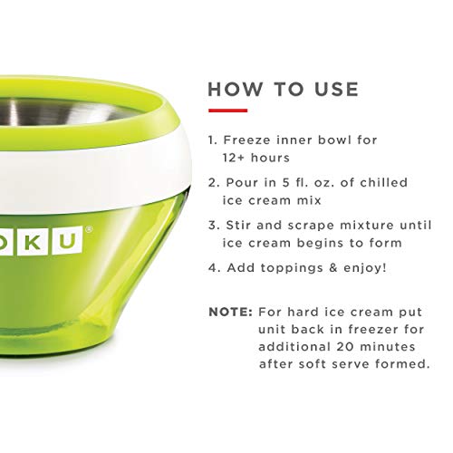 Zoku - Máquina para hacer helados, color verde, plástico, Verde, 14 x 14 x 9.5 cm