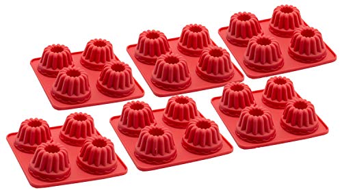ZOLLNER24 Juego de 7 moldes de repostería de silicona para tartas y minimuffins