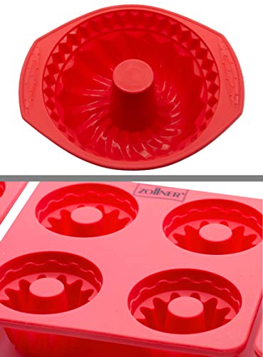 ZOLLNER24 Juego de 7 moldes de repostería de silicona para tartas y minimuffins