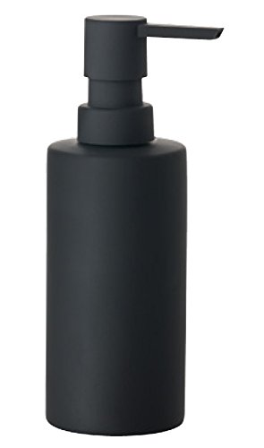 Zone Denmark Dispensador de Jabón Solo, Porcelana, Negro, 300 ml, 6 x 17,5 cm