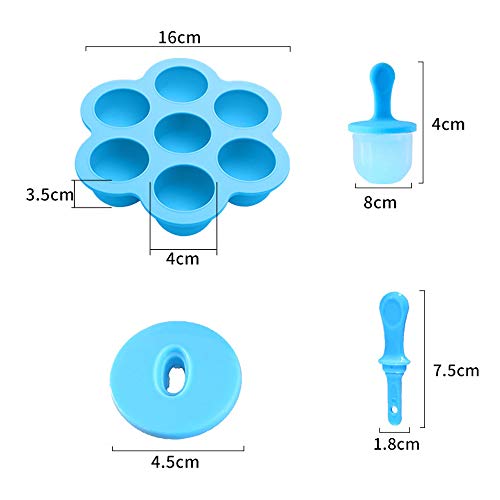 ZoneYan Molde para Helados, Mini Moldes Helados Silicona, Molde de Paletas, Molde de Paleta Hielo Pop, Moldes de Polos Pequenos, Pop Ice Lolly Mould