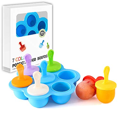 ZoneYan Molde para Helados, Mini Moldes Helados Silicona, Molde de Paletas, Molde de Paleta Hielo Pop, Moldes de Polos Pequenos, Pop Ice Lolly Mould