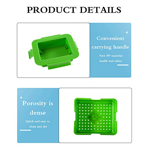 ZONJIE Press Drainer elimina fácilmente el agua del tofu, el drenaje incorporado Ultimate Presser para evitar desorden, simple y eficaz: diseño premium de tres capas, seguro para lavavajillas, verde
