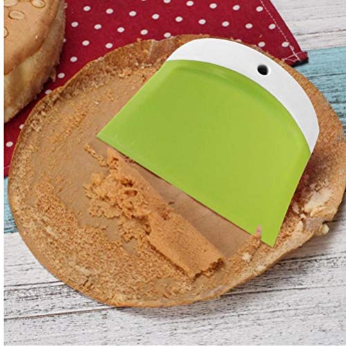 Zonster 1PC pastelería Cortador de Masa de la Torta de Pan para Hornear máquina de Cortar pastosos Herramientas del raspador de la Torta de la Hoja de Silicona Espátula para Pastel de pastelería