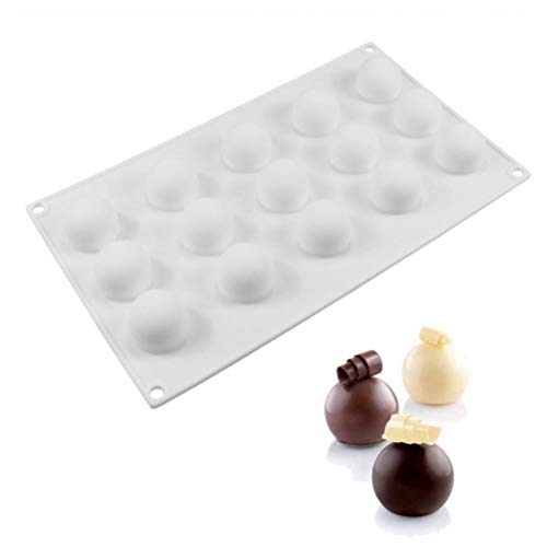 Zonster 1pcs Antiadherente de Silicona Bola Redonda en Forma de Mini trufas de moldes para el Molde de Chocolate para Hornear trufa Postre de la Torta Que adorna Las Herramientas