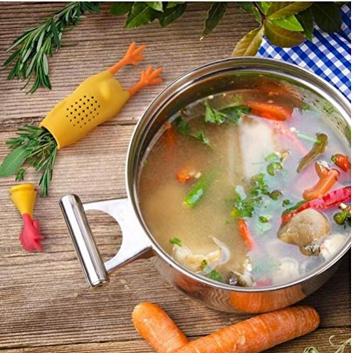 Zonster Herramientas de Cocina de Barro Pollo Hierba Infusor de Silicona Alimentación Segura Hierba infusor Bouquet Garni cazuelas Sopas Guisos