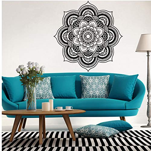 Zonster Negro Mandala Dormitorio Indio Tatuajes de Pared Etiquetas engomadas del Arte casero Mural de Vinilo Familia Hermosa decoración del hogar Pegatinas de Pared